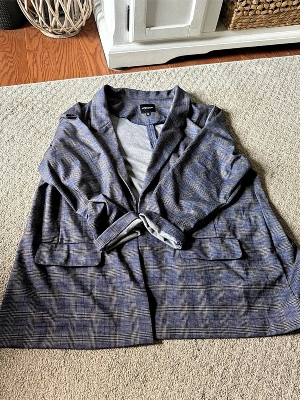 Liverpool Plaid Blazer in Blue & Gray Size 3X Like New
